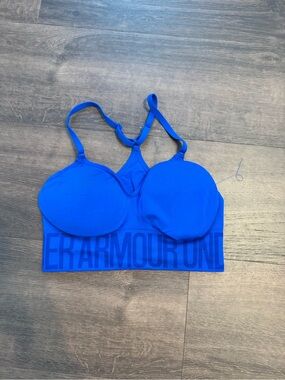 Under Armour Womens Royal Blue Padded Sports Bra with Branded Band
